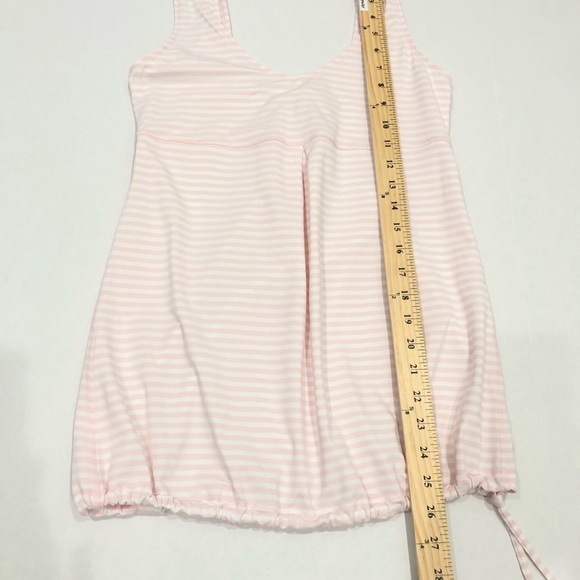 Lucy Pink White Striped Core Up Tunic Tank Small - Picture 5 of 7